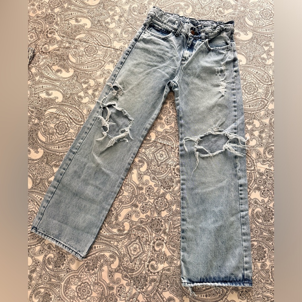 Stylish Kids Ripped Blue Jeans